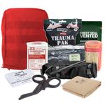 MediTac Premium IFAK Kit - Feat. Trauma Pak, SOF Tourniquet, Vented Chest Seal, Israeli Bandage - Red