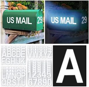 Seloom 148 PCS 3" Reflective Mailbox Numbers Stickers for Outside,White Letter and Number Stickers Address Numbers for Mailbox,Self Adhesive Vinyl Waterproof House Decal Stickers for Door Cars Home