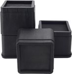 BTSD-home Bed Risers 3 or 6 Inch Heavy Duty Stackable Furniture Risers for Sofa Table Couch Chair Bed Raisers Blocks 4 Pack Black