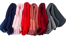 Medlas ® Velvet Socks for Women Ankle with Thumb, Women 4 Pair Thumb Thermal Socks Winter Socks | Thick Fuzzy Slipper Socks