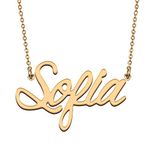 HUAN XUN BFF Friendship Jewelry Sofia Name Necklace for Her Birthday Gift Sister Gift