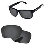 PapaViva Replacement Lenses for Oakley Holbrook OO9102 Black Grey - Polarized