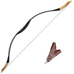 Topbows 54'' Traditional Recurve Bow Horsebow Archery Hunting Handmade Longbow 20-50 lbs (50Lbs)