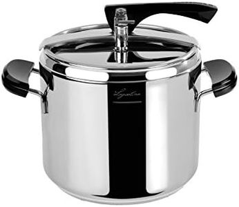 Lagostina La Classica Pentola a Pressione con Cestello ed Ecodose, Ø 22 cm, 7 lt, Acciaio e Nero