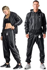 Elite Sports Sauna Suit for Weight Loss Men & Women, Full Body Zipper Hoodie Sweat Suit for Boxing MMA Gym Training
