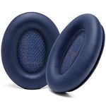 WC Wicked Cushions Upgraded Replacement Ear Pads for Bose QC35 & QC35ii (QuietComfort 35) Headphones & More - Softer Leather, Luxurious Memory Foam, Added Thickness, Extra Durability | Midnight Blue