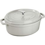 Staub Cast Iron 7-qt Oval Cocotte - White Truffle