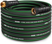 Heavy Duty Garden Hose 50ft, NON-EXPANDABLE Flexible Water Hose, Kink Resistant Lightweight Hybrid Hose, Leakproof Hose Male to Female Fittings