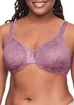 Warner's Women's Plus Size Signature Cushioned Support and Comfort Underwire Unlined Full-Coverage Bra 35002a, Orchid Haze Lattice, 38C