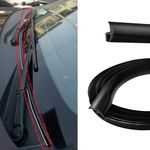 WINUERK Windshield Cowl Rubber Seal Strip, Front Rear Windshield Panel Black Molding Trim Strips, Car Weather Windshield Window Door Seal Stripping Universal for Most Cars Trucks SUVs (5.6FT/1.7M)