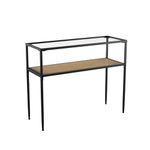 SEI Furniture Bladeston Console Table, Black,Natural