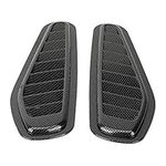 Side Vents For Cars,Truck Hood Scoop,Air Flow Intake Cover,2pcs Carbon Fiber Style Car Air Flow Intake Decorative Scoop Bonnet Vent Hood Cover Universal Air Flow Vent Protection Cover