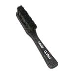 Gabri Men's Grooming Barber Beard and Fade Brush - Premium Wooden Handle, Soft Bristles - Professional Barber Supplies for Fading, Moustache and Skin Care (Silver 20.5cm)