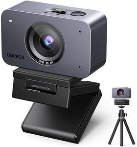 UGREEN FineCam 4K Webcam for PC, Ultra HD Webcam for Laptop Support Al Noise Cancelling Mics, Face AE, Auto Focus, Built-in Privacy Cover, Web Cam USB Camera for Live Streaming, Video Calling