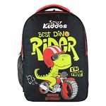 Smily Kiddos 12 ltrs Preschool backpack - Dino Rider Theme Black | Kids & School Backpack | Black Backpack For Boys | School Backpack For Boys