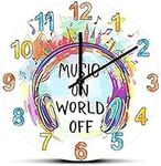 Wall Clock Decorative 12 Inch Music