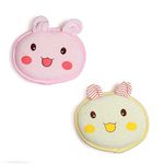 Baby Moo Smart Bunny Pink and Yellow 2 Pk Bath Sponge Pad with Handle Pink, Yellow 6-24M