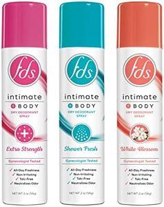 FDS Intimate Deodorant Feminine Spray for All Day Freshness & Odor Protection, Variety Pack Shower Fresh + White Blossom, pH-balanced, Talc-Free, Gynecologist Tested, Delicate Breeze, 2 Oz, Pack of 3