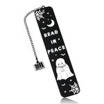 Halloween Gifts for Women Boo Basket Stuffers for Women Spooky Gifts Halloween Bookmark for Book Lovers Halloween Party Favors Halloween Basket Read in Peace Birthday Christmas Gifts for Her Him