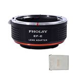 PHOLSY Manual Focus Lens Adapter Compatible with Canon EOS EF Lens to E Mount Camera Compatible with Sony a1 a9ii a7S iii/ii, a7R v/iv/iii/ii, a7 iv/iii/ii, a6600 a6500 a6400 a6300 a6000 ZV-E10 NEX