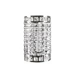 Tadpoles Faux-Crystal & Chrome Cylinder Shape Pendant Light Shade, Chandelier Style