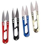 On Blow Metal Sewing Snips Thread Cutter Scissors | Random Colors (Pack of 4)