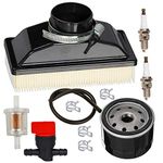 HIFROM Air Filter Oil Filter Spark Plug Fuel Filter Line Shut Off Value Tune Up kit Compatible with Kawasaki FR541V FR600V 4-Cycle Engines 11013-0727 11013-7050 99999-0383 Lawn Mower