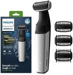 Philips Norelco Body Groomer Series 5000 Body Shaver, Body Hair Trimmer for Men, Showerproof Manscaping Groin Trimmer for Men