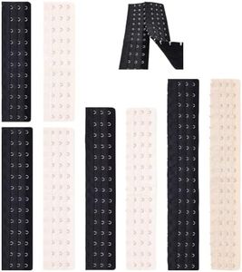 BENECREAT 8 Estilo Corsé Extensión para Sujetador Gancho 11/13/15/18 Ganchos Negro y Navajo Faja Extensor Blanco Mujeres Corsé de Línea Larga Extensión para Sujetador para Bustiers Shapewear