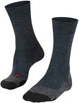 FALKE Men Standard TK2 Melange Hiking Socks, Green (Scarab 7371), 12.5-13.5