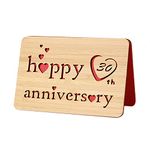 DELLA STELLA Wooden 30th Anniversary Card,Handmade 30 Years Wedding Anniversary Greeting Cards,30th wood anniversary card for Her,Him,Husband,Wife