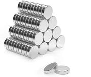 Neodymium Magnets N52-100 Pack Heavy Duty Rare Earth Strong Magnets, 8mm × 3mm Cylinder Magnets for Whiteboards, Fridge, Crafts, Arts, Home and Office