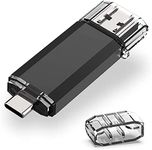 RAOYI 128GB USB C Flash Drive USB C and A Dual USB 3.0 Stick USB Type-C Memory Stick Thumb Drive for Smartphones, Tablets, Macs and Computers, Black