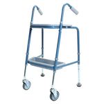 NRS Healthcare Duo Height Adjustable Walking Trolley, P23117, Turquoise Blue