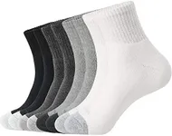 WANDER Men's Athletic Ankle Socks 3-8 Pairs Thick Cushion Running Socks for Men&Women Cotton Socks