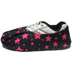 bowlingball.com Premium Bowling Shoe Protector Covers (Medium: Fits Womens Size 4-12, Mens Size 6-10, Pink Stars)