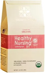 Secrets Of Tea Healthy Lactation Tea for Breastfeeding Moms - Natural USDA Organic Caffeine Free Nursing Tea for Increased Breast Milk - Postnatal Lactating Tea for Women - Lemongrass Flavor ( Up to 40 Servings) - 20 Count(1 Pack)