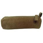 Heavy Canvas Stationery Portable Compact Simple Zipper Pencil Case and Durable Small Medicine Bag 1 Pack Khaki