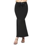 Bodyband Saree Shapewear for Women Black Shapewear Petticoat for Women Smooth Curve Peticote Innerwear for Women Saree in Party Saree Shaper for Women, Ladies - (Black-Large)