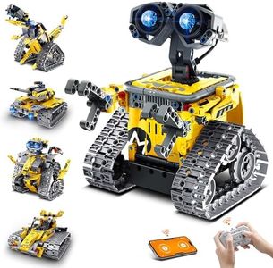 YOIFOY Robot Building Kit with Remote Control STEM Gift for Boys Ages 8–12, Technic Coding Robotic Toy for Kids’ Birthday, Buildable 5-in-1 Models with 488 Pieces