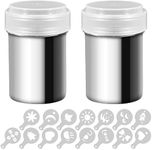 2 Stainless Steel Powder Shakers, S