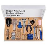 H&S Alliance Watch Repair Tool Kit - Watch Link Removal Kit - Watch Tools Set for Sizing w Pin & Back Removal Opening Tool - Strap Band Pins Adjustment Screwdriver - Box Case