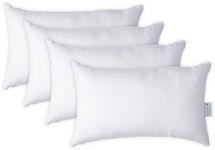 LANE LINEN 12x20 Pillow Insert - Set of 4 White Decorative Pillow for Sofa Bed, Fluffy Pillow Inserts for Throw Pillow Covers, Throw Pillows for Bed, Couch Pillows for Living Room, Bed Pillows