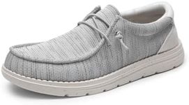 Bruno Marc Womens Slip-on Loafers Casual Comfortable Lightweight Boat Shoes, Sparkling Size8,Light Grey, SBLS225W