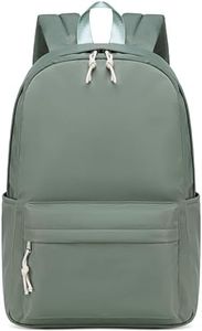 LOIDOU Backpack for School Teen Girls Boys Bookbag Casual Daypack Backpacks Lightweight for Middle School College Student, Olive Green, Modern