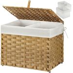 Greenstell Storage Basket with Lid, 35L Handwoven Large Shelf Basket with Cotton Liner and Metal Frame, Foldable & Easy to Install, Storage Box Basket Bin with Handle for Bedroom, Laundry Room