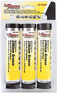LUMAX LX-1901 Amber Multi-Purpose Lithium Grease Cartridge – oz. Pack of 3. Heavy-Duty, Lithium-Base Grease is Ideal for Most Agricultural, Automotive and Industrial Applications.