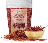 Jiva Organics Red Dried Chilli Whole 3.5 Ounce Bag