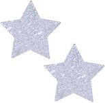 Neva Nude Pixie Dust Silver Glitter Star Nipztix Pasties Nipple Covers