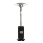 REALGLOW Umbrella Gas Patio Outdoor Heater - Heat Adjustable 13KW - Easy Ignition, Safety Tip-Over Switch - 27mm Regulator, Black
